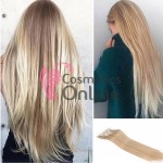 Extensie de par Full Head dreapta  55 cm, 7 Clip On Cod MW70061668 Saten cu Blond Ash Mixt